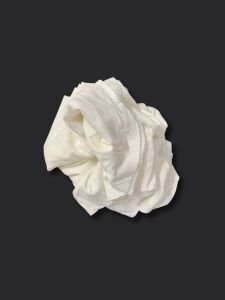 Ekru Bebe Ribanası Penye Kumaş, Parça 75x190 cm