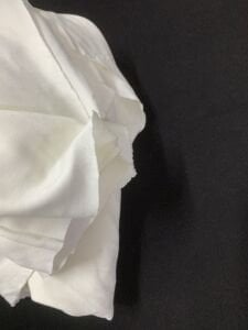 Ekru Bebe Ribanası Penye Kumaş, Parça 100x180 cm