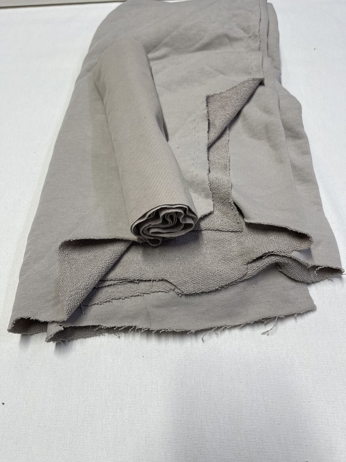 Ribanalı 3 İplik Kumaş, Parça 100x200 cm - Taş Rengi