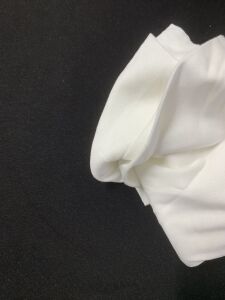 Ekru Bebe Ribanası Penye Kumaş, Parça 115x170 cm