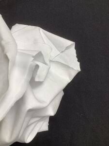 Beyaz İnce Ribana Kumaş, Parça 65x170 cm
