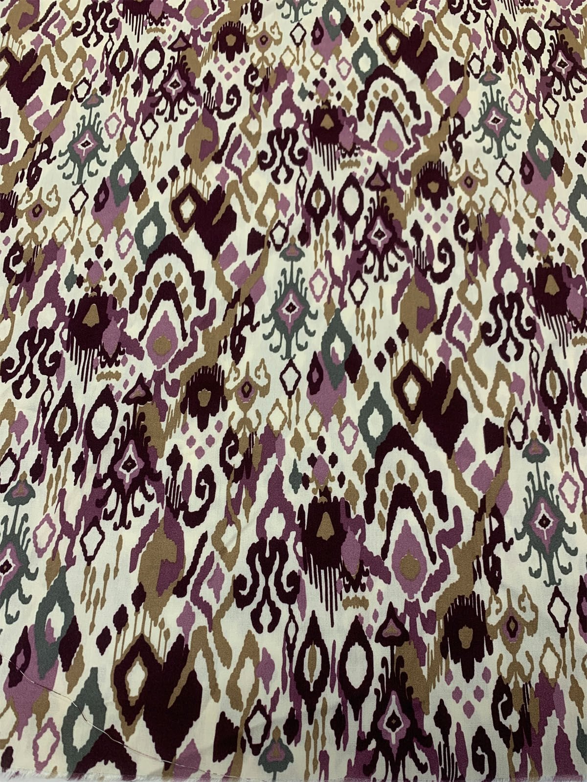 Mürdüm İkat Etnik Desenli Viskon Kumaş