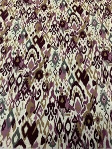 Mürdüm İkat Etnik Desenli Viskon Kumaş