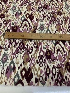 Mürdüm İkat Etnik Desenli Viskon Kumaş