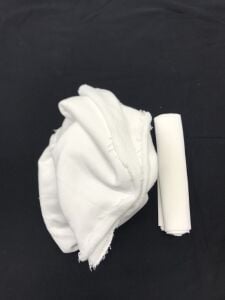 Ribanalı 3 İplik Kumaş Ekru – Parça 80x180 cm