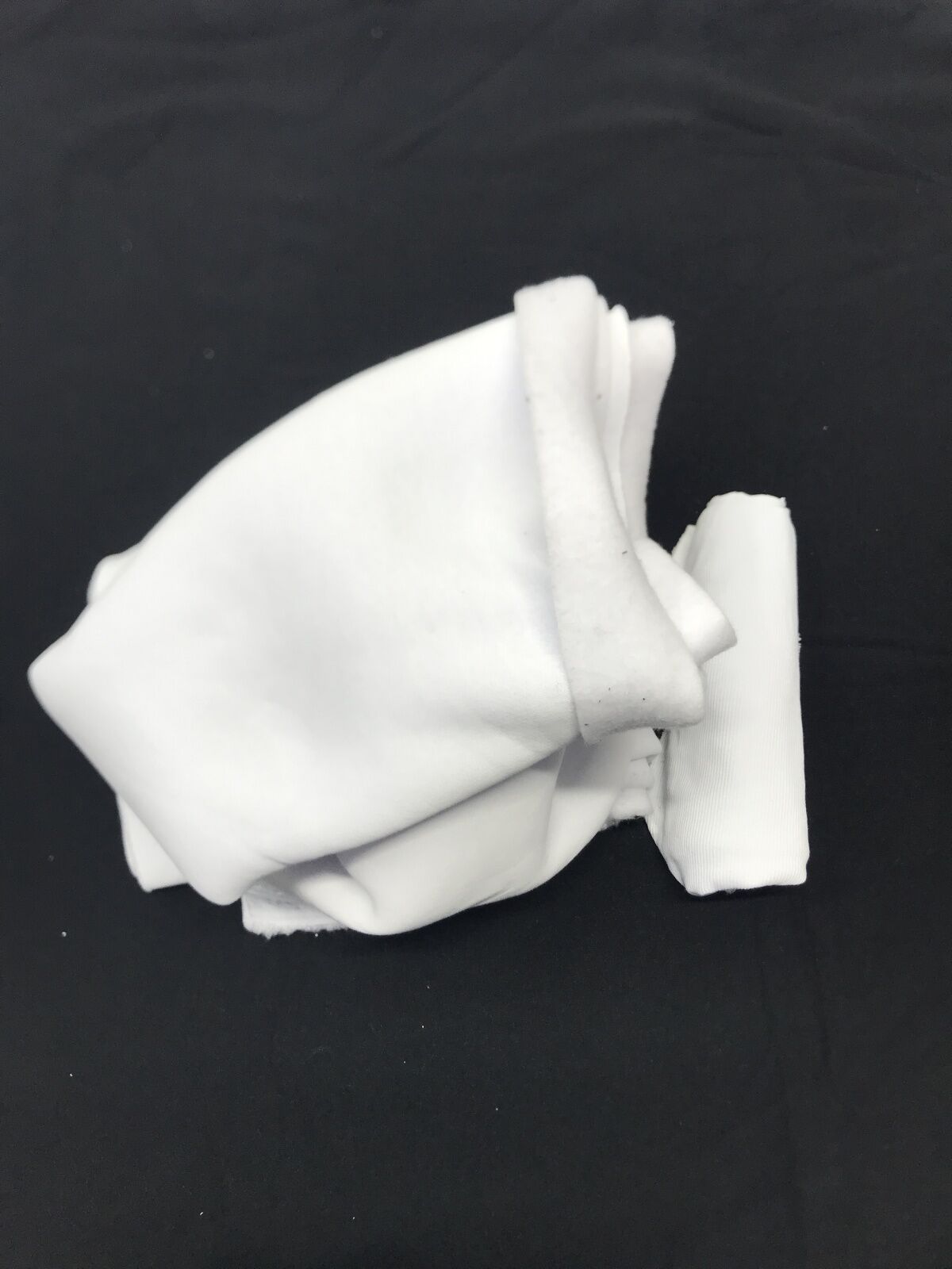 Ribanalı Şardonlu 3 İplik Kumaş Beyaz, Parça 80x190 cm