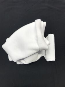 Ribanalı Şardonlu 3 İplik Kumaş Beyaz, Parça 80x190 cm