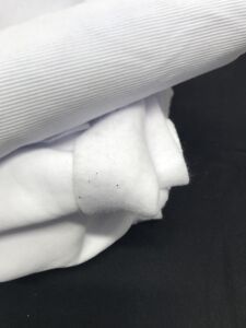 Ribanalı Şardonlu 3 İplik Kumaş Beyaz, Parça 80x190 cm