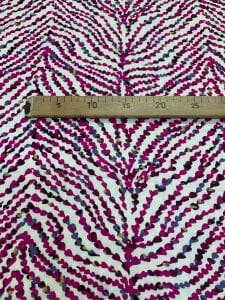 Fuşya Modern Desenli Viskon Kumaş