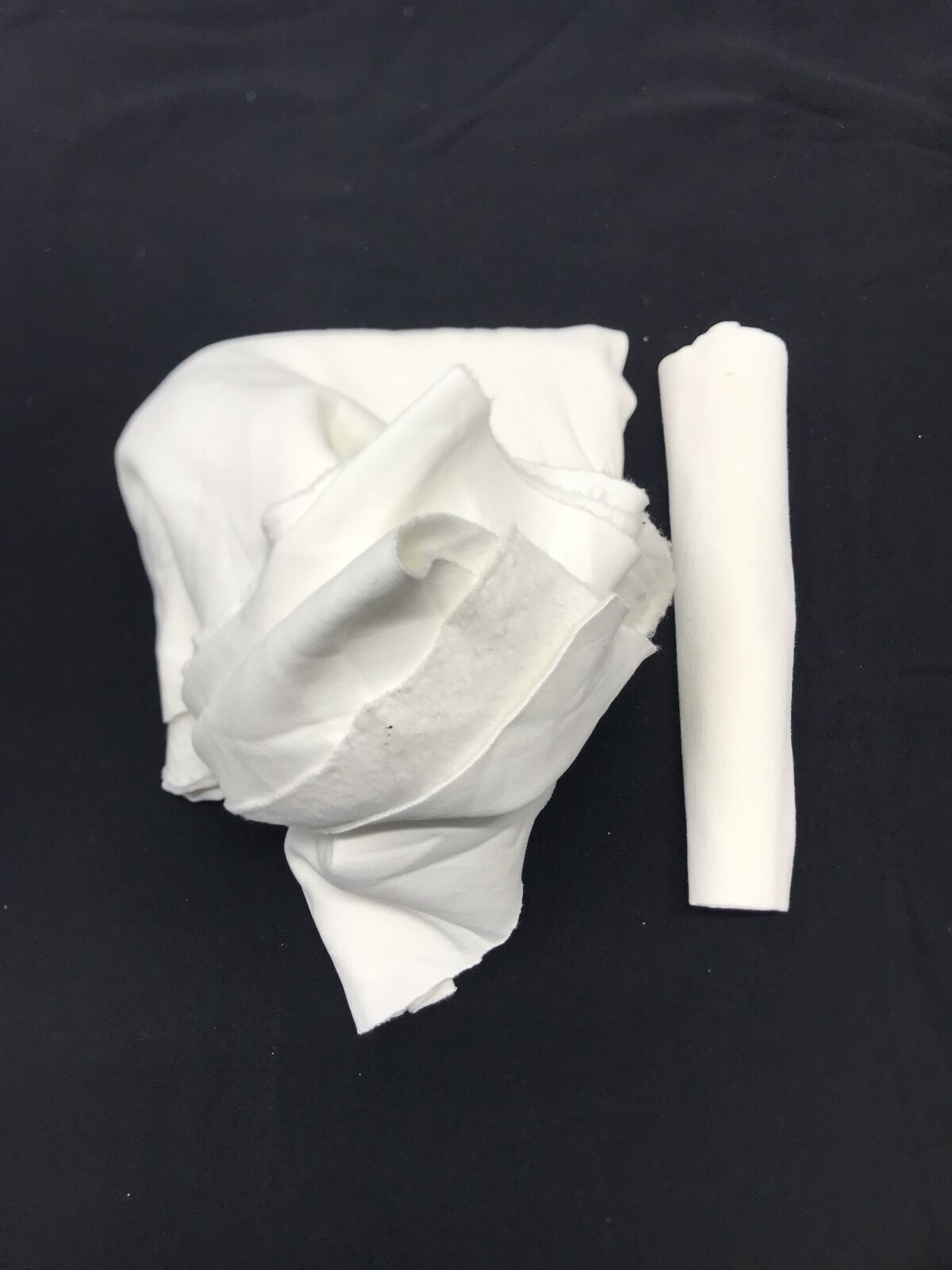 Ribanalı Şardonlu 3 İplik Kumaş Ekru, Parça 100x95 cm