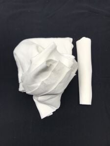 Ribanalı Şardonlu 3 İplik Kumaş Ekru, Parça 100x180 cm