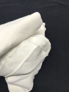 Ribanalı Şardonlu 3 İplik Kumaş Ekru, Parça 100x180 cm