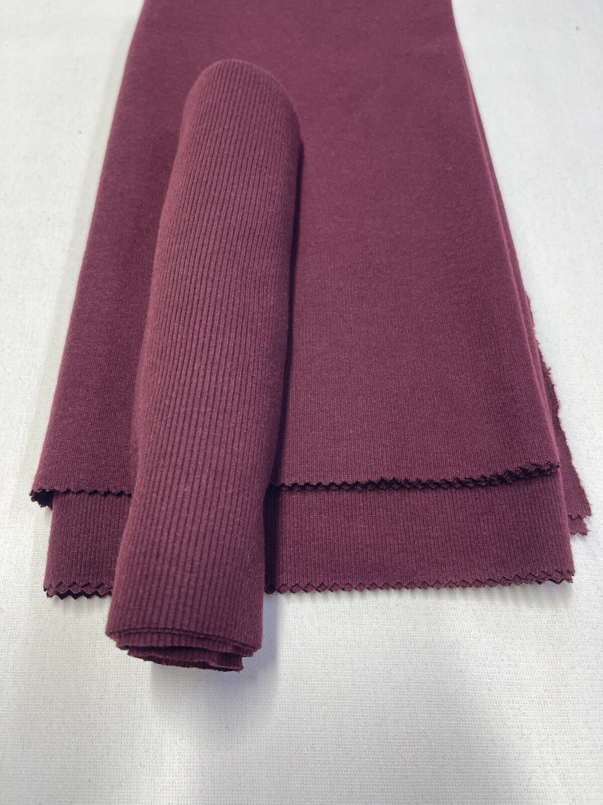 Ribanalı Selanik Kumaş Hafif Şardonlu, Parça 75x170 cm - Bordo