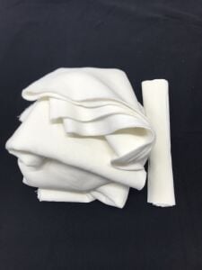 Ribanalı Şardonlu 3 İplik Kumaş Ekru, Parça 105x190 cm (HAFİF KİR VAR)