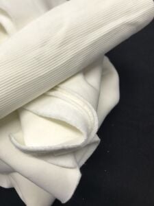 Ribanalı Şardonlu 3 İplik Kumaş Ekru, Parça 105x190 cm (HAFİF KİR VAR)