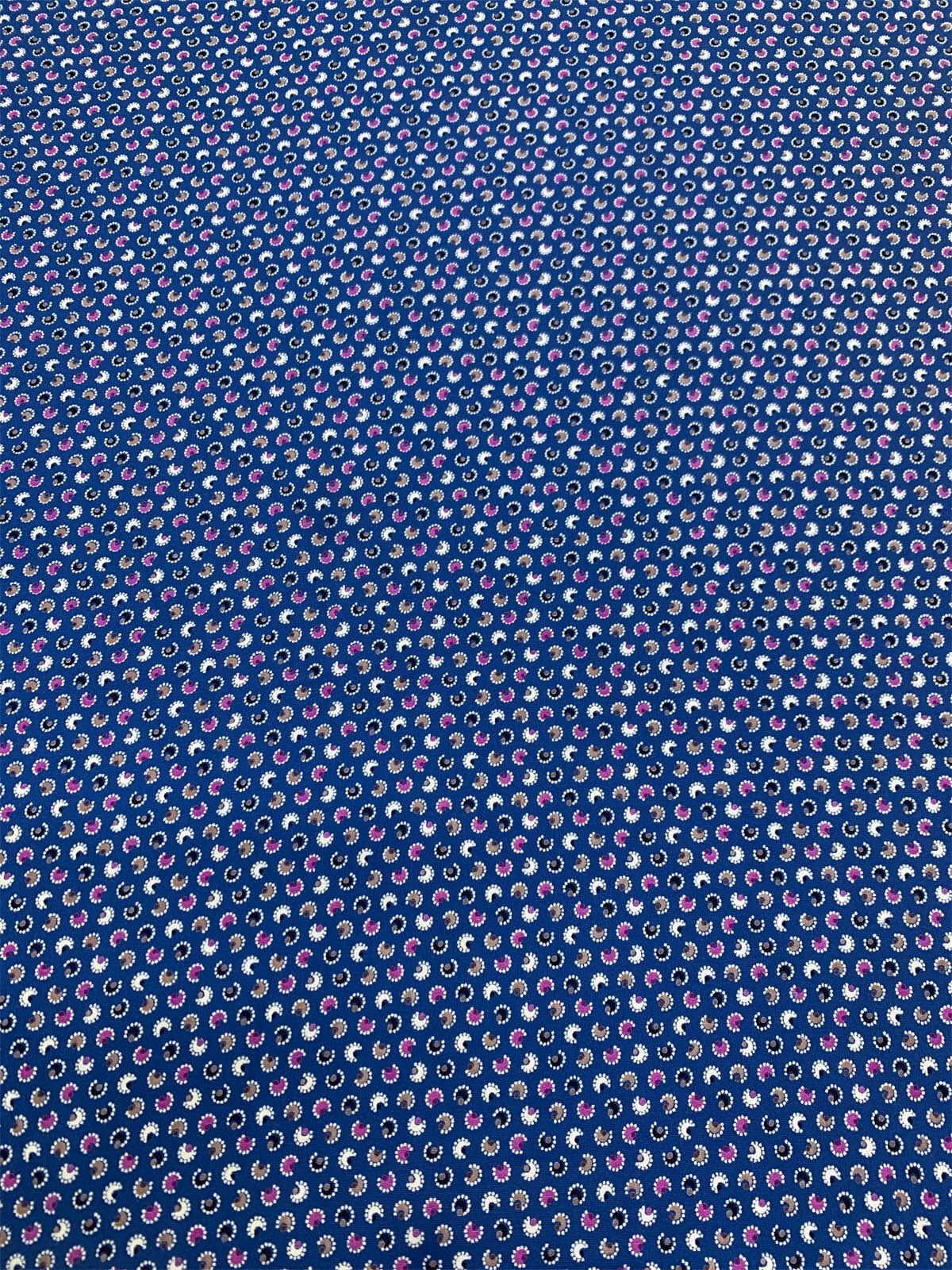 Lacivert Çıtır Desenli Viskon Kumaş