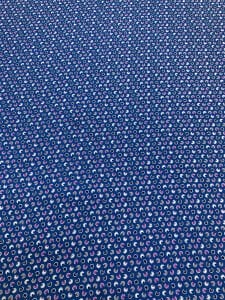 Lacivert Çıtır Desenli Viskon Kumaş