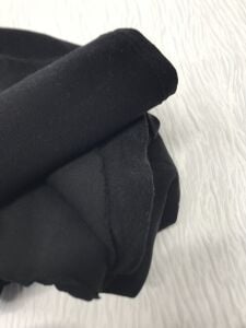 Ribanalı Şardonlu 3 İplik Kumaş Siyah, Parça 80x170 cm