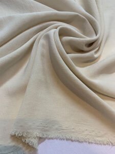 Krep Kumaş Ayrobin Efektli Dökümlü - Taş Rengi