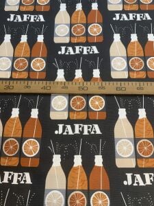 Retro Jaffa Desenli Duck Kumaş - Leke Tutmaz Döşemelik & Masa Örtülük