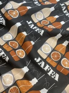 Retro Jaffa Desenli Duck Kumaş - Leke Tutmaz Döşemelik & Masa Örtülük