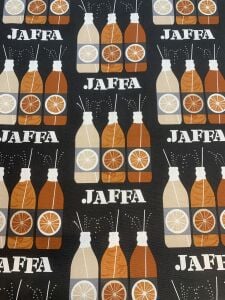 Retro Jaffa Desenli Duck Kumaş - Leke Tutmaz Döşemelik & Masa Örtülük