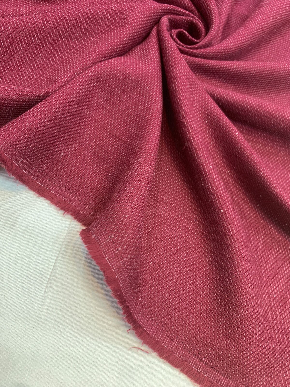 Bordo Pamuklu Kışlık Elbiselik Kumaş