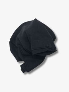 Dar Enli İnterlok Kumaş, Parça 135x80 cm Siyah Hafif Şardonlu