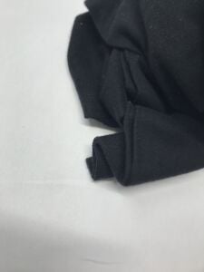 Dar Enli İnterlok Kumaş, Parça 135x80 cm Siyah Hafif Şardonlu