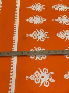 Eteği Sulu Etnik Desenli Viskon Kumaş