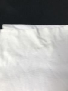 Beyaz Hafif Şardonlu Dar Enli İnterlok Kumaş, Parça 250x70 cm (HAFİF KİRLİ)