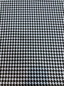 Açık Mavi Kazayağı Desenli %100 Pamuklu Kumaş