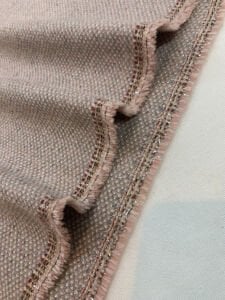 Sim Detaylı Pudra Kışlık Kumaş - Kalın Mantoluk ve Örtülük