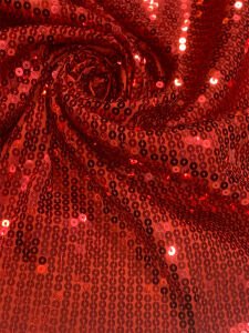 Kırmızı Pul Payet Kumaş Esnek - Kırmızı Zara Payet Kumaş