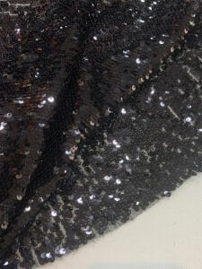 Siyah Pul Payet Kumaş