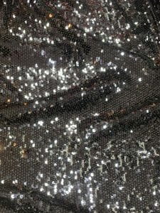 Siyah Pul Payet Kumaş