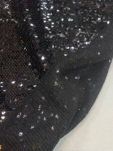 Siyah Pul Payet Kumaş