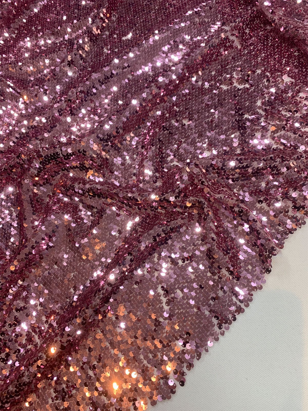 Pembe Pul Payet Kumaş