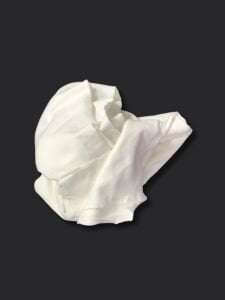 Ekru Esnek Bebe Ribanası Penye Kumaş, Parça 120x170 cm (HAFİF KİR VAR)