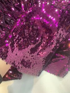 Mor Pul Payet Kumaş Çift Yönlü