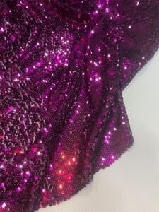 Mor Pul Payet Kumaş Çift Yönlü