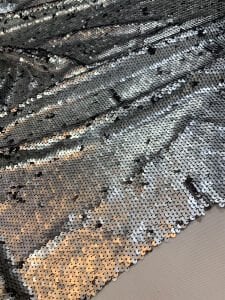 Gümüş Pul Payet Kumaş Çift Yönlü