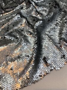 Gümüş Pul Payet Kumaş Çift Yönlü