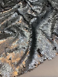 Gümüş Pul Payet Kumaş Çift Yönlü