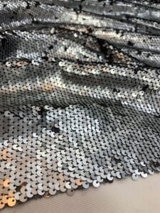 Gümüş Pul Payet Kumaş Çift Yönlü