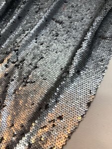 Gümüş Pul Payet Kumaş Çift Yönlü