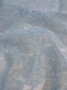 Bebe Mavi Kordone Dantel Kumaş – Çiçek Desenli