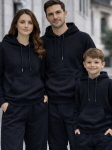 Ribanalı 3 İplik Kumaş Siyah – Parça 85x180 cm