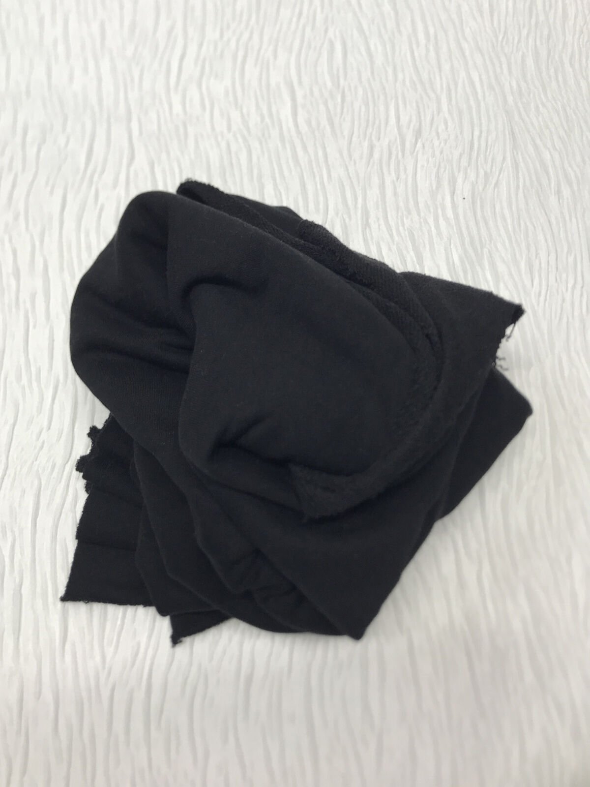 3 İplik Kumaş Siyah, Parça 90x190 cm