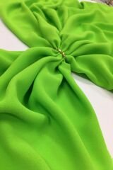 Fıstık Yeşili Rengi Tok Krep Kumaş